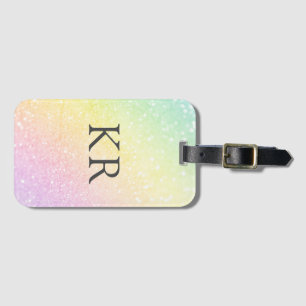 Etiqueta Para Maletas Iniciales de monograma de Personalizado de color a