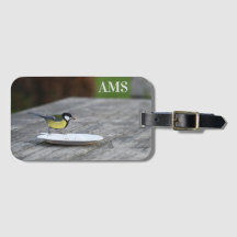 Iniciales personalizadas de alimentación de aves c