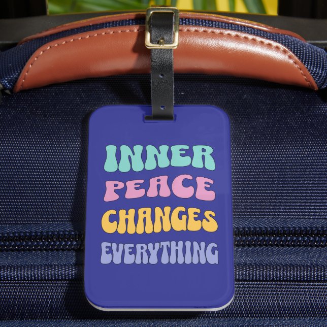 Etiqueta Para Maletas Inner Peace Changes Everything (Anverso In situ 2)