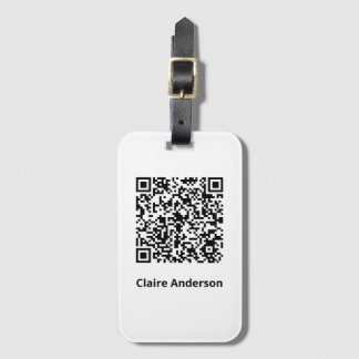 Etiqueta Para Maletas Insignia de código QR