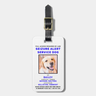 Etiqueta Para Maletas Insignia de identificación de foto de perro del Se