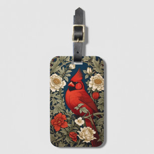 Etiqueta Para Maletas Inspiración del cardenal norteño Floral William Mo