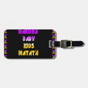 Etiqueta Para Maletas Inspirador morado y oro Fancy Hakuna Matata