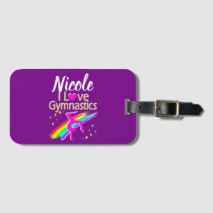 ETIQUETA PARA MALETAS INSPIRÁNDOME EN EL DISEÑO DE GIMNASTICAS