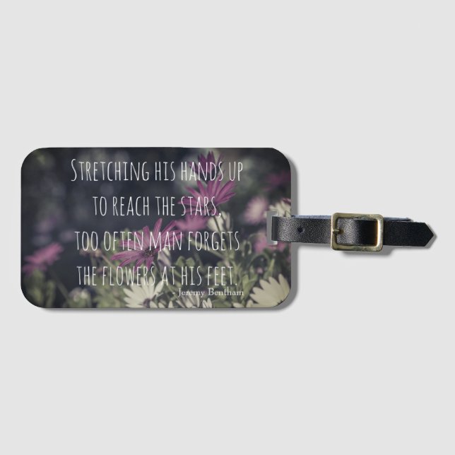 Etiqueta Para Maletas Inspiring Jeremy Bentham Quote (Anverso horizontal)