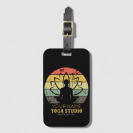 Etiqueta Para Maletas Instructor de fitness personalizado de Yoga Studio