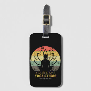 Etiqueta Para Maletas Instructor de fitness personalizado de Yoga Studio