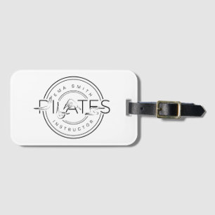 Etiqueta Para Maletas Instructor de Pilates Letras de Pilates