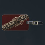 Etiqueta Para Maletas Instrumento musical de Oboe<br><div class="desc">Foto de un oboe clásico instrumento de viento de madera. Elegante y elegante. El regalo perfecto para un jugador oboe,  estudiante oboe o profesor de vientos de madera.</div>