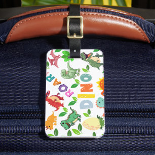 Etiqueta Para Maletas Íntimos tipos de dinosaurios sin mar