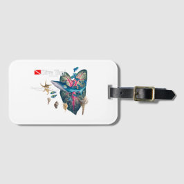 Etiqueta Para Maletas Invitación tropical