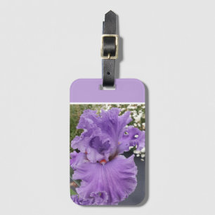 Etiqueta Para Maletas Iris Flores Flores Lavanda Púrpura Lilac Apron