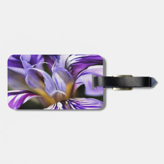 Etiqueta Para Maletas Iris In Violet Lilac and Purple Botanical Art