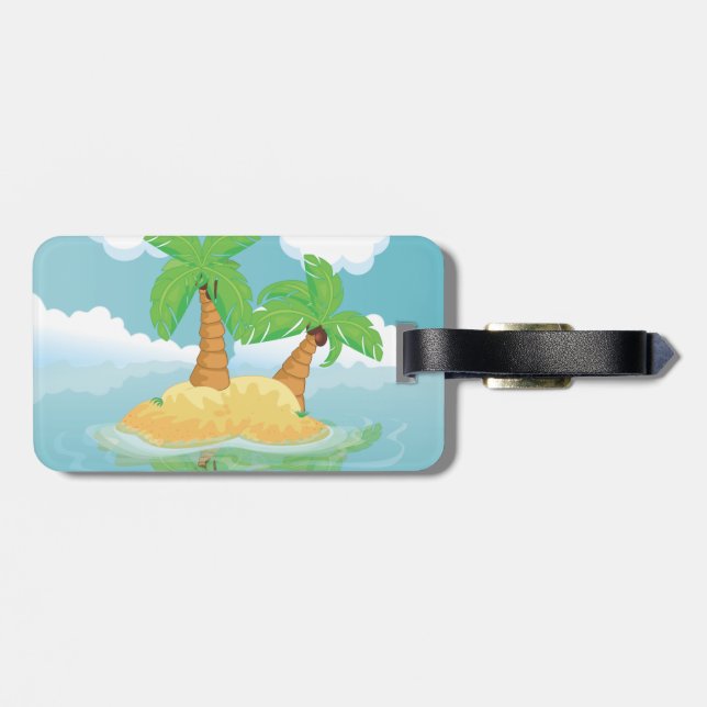 Etiqueta Para Maletas Isla del Desierto (Atrás Horizontal)
