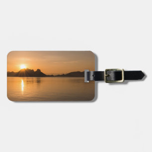 Etiqueta Para Maletas Isla Komodo al atardecer