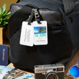 Etiqueta Para Maletas Isla Saona República Dominicana Diseño de Vintage