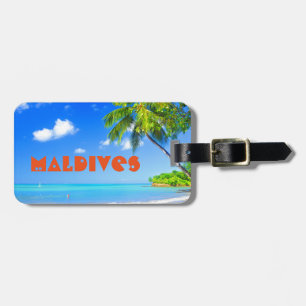 Etiqueta Para Maletas Isla tropical en Maldivas