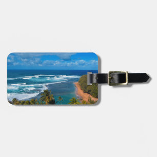 Etiqueta Para Maletas Isla tropical hawaiana