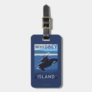Etiqueta Para Maletas Isla, WashingtonOrca y becerro de Whidbey