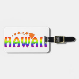 Etiqueta Para Maletas Islas naranjas Rainbow Hawaii