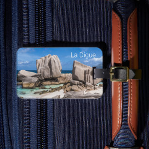 Etiqueta Para Maletas Islas Seychelles La Digue Anse Marron Beach Vintag