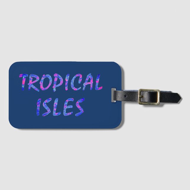 Etiqueta Para Maletas Isles Tropical (Anverso horizontal)