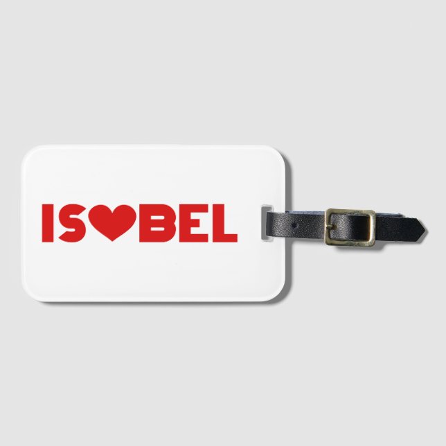 Etiqueta Para Maletas Isobel Love (Anverso horizontal)