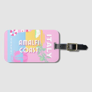 Etiqueta Para Maletas Italia Viajes arte, Costa Amalfitana, Preppy, Rosa