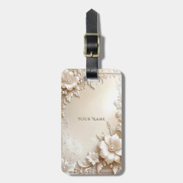 Etiqueta Para Maletas Ivory Flowers Luggage Tag