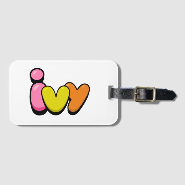 Etiqueta Para Maletas Ivy (Anverso horizontal)