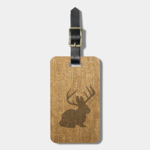 Etiqueta Para Maletas Jackalope rústico