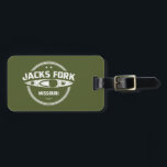 Etiqueta Para Maletas Jacks Fork River Missouri Kayaking<br><div class="desc">Jacks Fork es uno de los dos ríos de Misuri que forman parte del sistema nacional de ríos escénicos de Ozark y uno de los ríos más salvajes y pintorescos de todos los ríos de Misuri.</div>