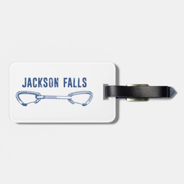 Etiqueta Para Maletas Jackson Falls Illinois Escalada en Roca Quickdraw (Atrás Horizontal)