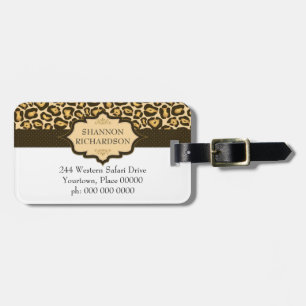 Etiqueta Para Maletas Jaguar Leopard Ribbon
