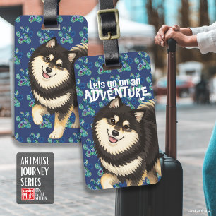 Etiqueta Para Maletas JALLO Finnish Lapphund • Serie de Viaje ArtMuse