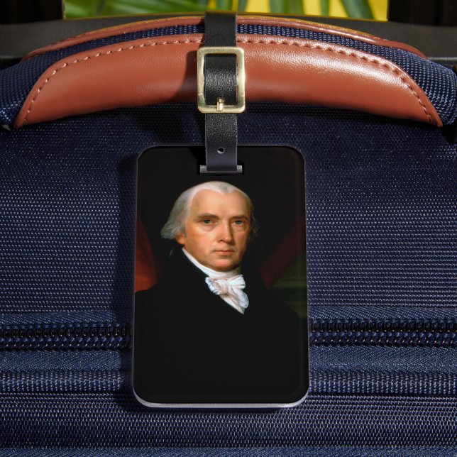 Etiqueta Para Maletas James Madison el 4º Presidente: América Colonial (Anverso In situ 2)