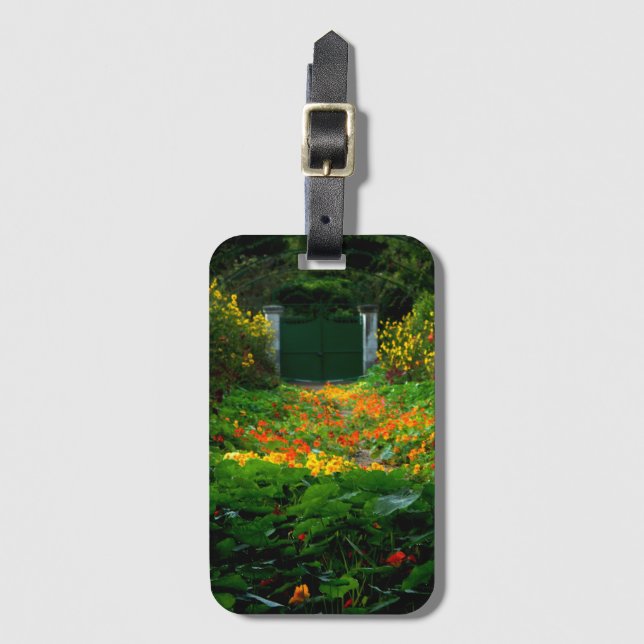 Etiqueta Para Maletas Jardín de Monet, Giverny, Francia en otoño (Anverso vertical)