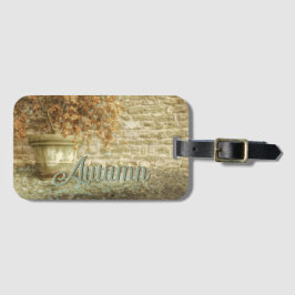 Etiqueta Para Maletas Jardín de otoño rústico