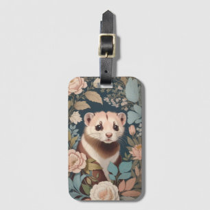 Etiqueta Para Maletas Jardín floral elegante de Cute Ferret