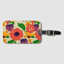 Etiqueta Para Maletas Jardín vibrante