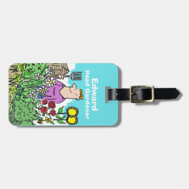 Etiqueta Para Maletas Jardiner jefe con nombre