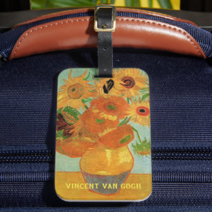 Etiqueta Para Maletas Jarrón con doce girasoles de Vincent van Gogh
