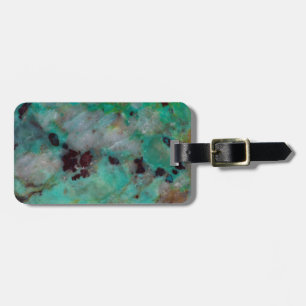 Etiqueta Para Maletas Jasper de crisocola azul