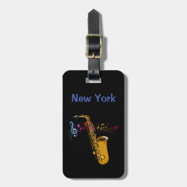 Etiqueta Para Maletas Jazz saxofón en Nueva York
