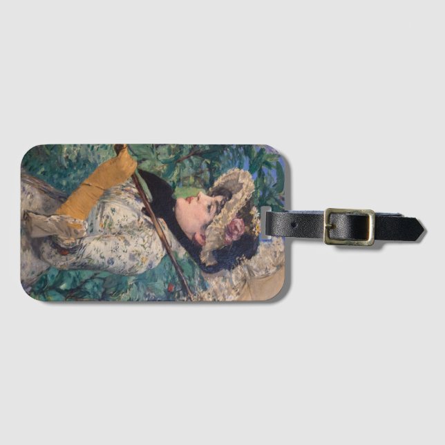 Etiqueta Para Maletas Jeanne (Primavera) De Édouard Manet (Anverso horizontal)