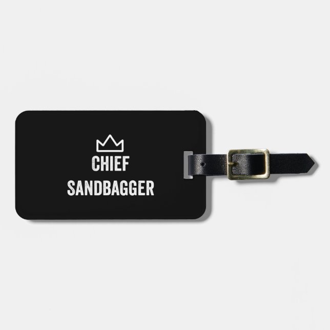 Etiqueta Para Maletas Jefe Sandbagger Golf Meme Bjj Chess Sandbag (Frente Horizontal)