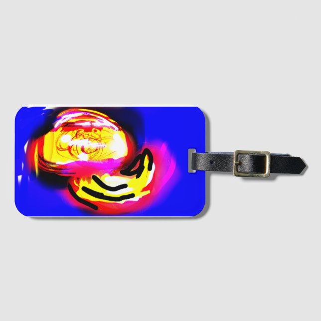 Etiqueta Para Maletas jellyfish wave  (Anverso horizontal)