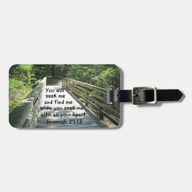 Etiqueta Para Maletas Jeremías 29:13 (Frente Horizontal)