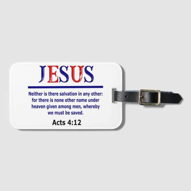 Etiqueta Para Maletas Jesús No Otro Nombre (Anverso horizontal)