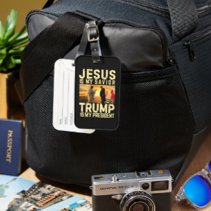 Etiqueta Para Maletas Jesús Trump - Jesús Es Mi Señor Salvador